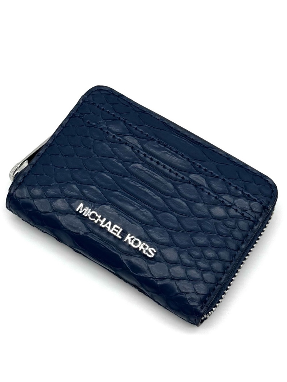Michael Kors Medium ZA Card Case Wallet Navy Blue